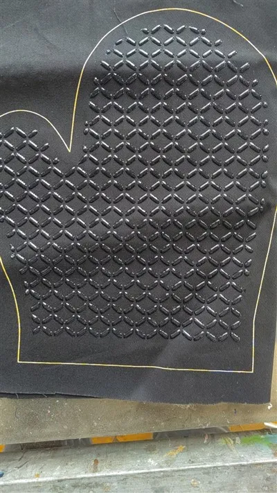 تندور کے دستانے کے لئے سلیکون سیاہی